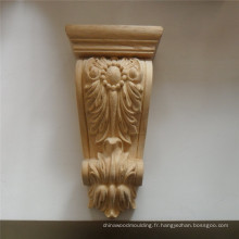 Corbeau Romain Floral en bois massif sculpté en bois